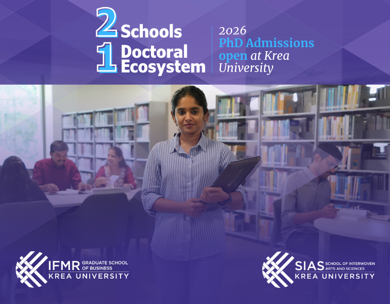 2026 PhD Admissions open at Krea University