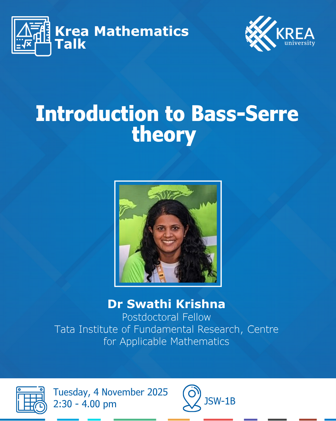 A Talk on “Introduction to Bass-Serre theory” by Dr Swathi Krishna